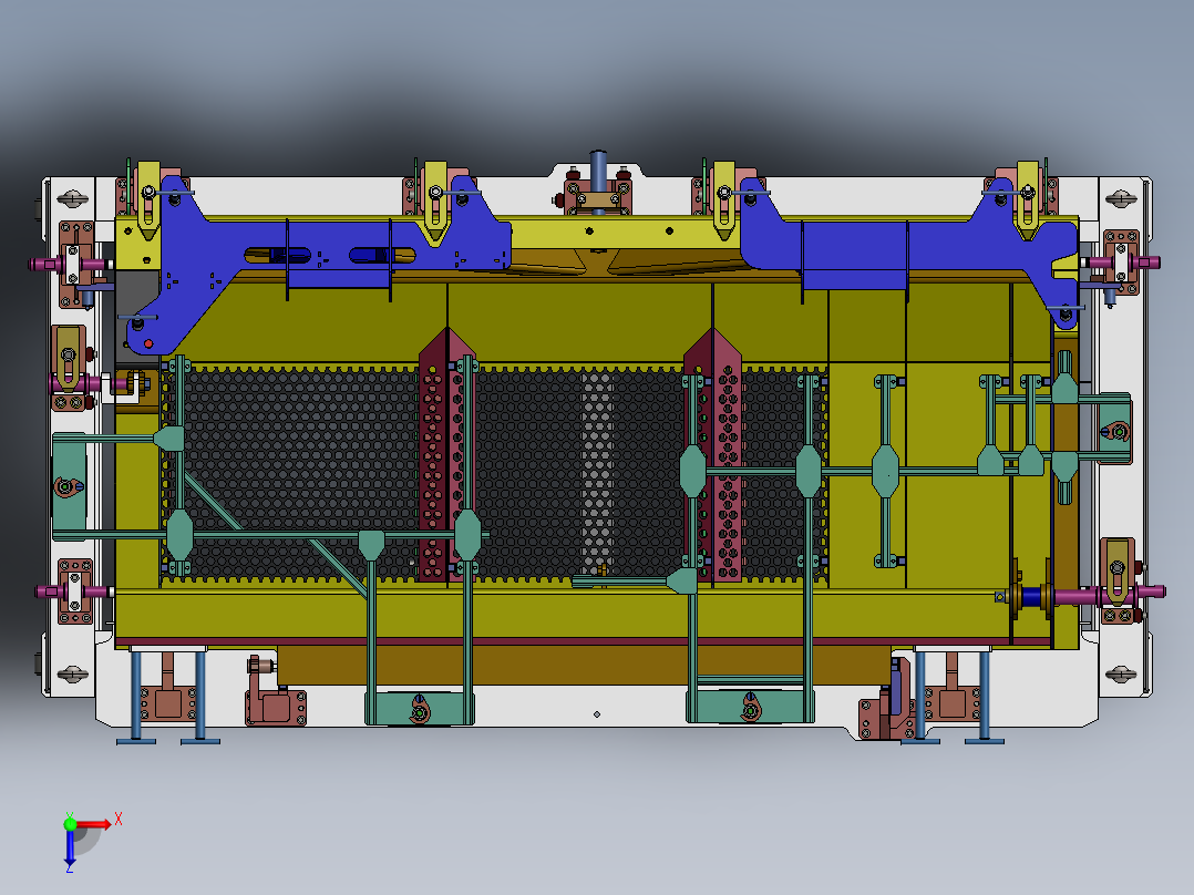 旋转焊接工装夹具平台sw17俯视图