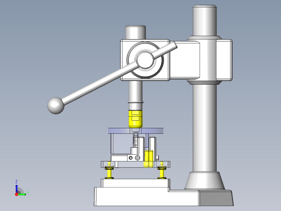传动装置安装夹具右视图