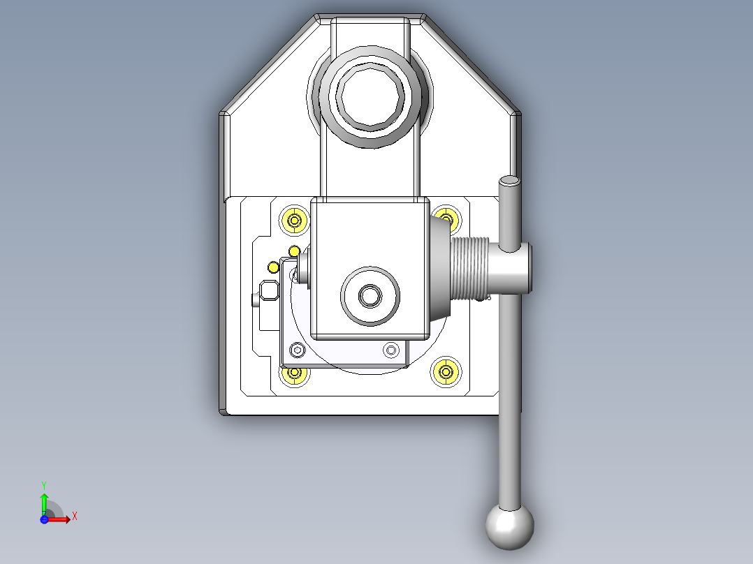 传动装置安装夹具俯视图