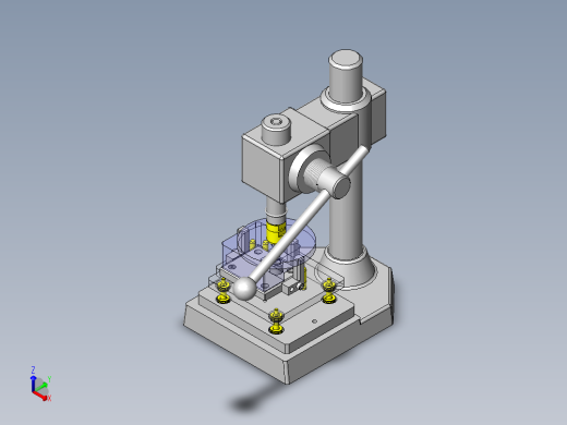 传动装置安装夹具正等轴测缩略图
