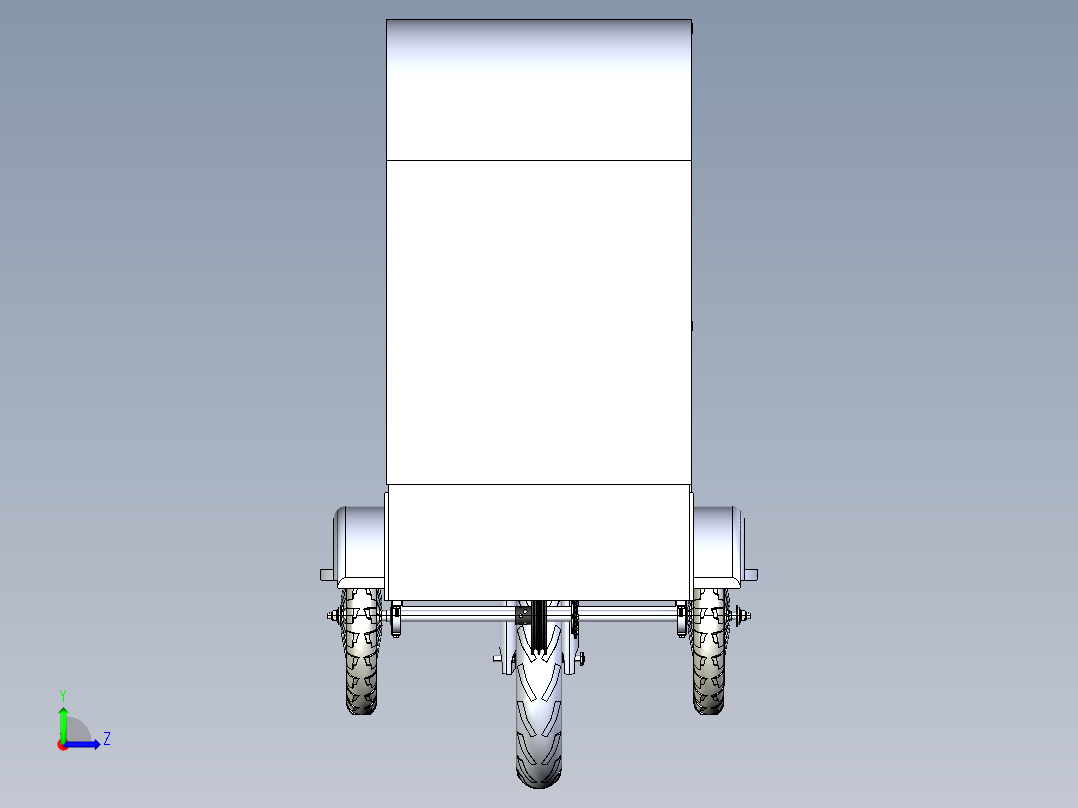 载客电动三轮车左视图