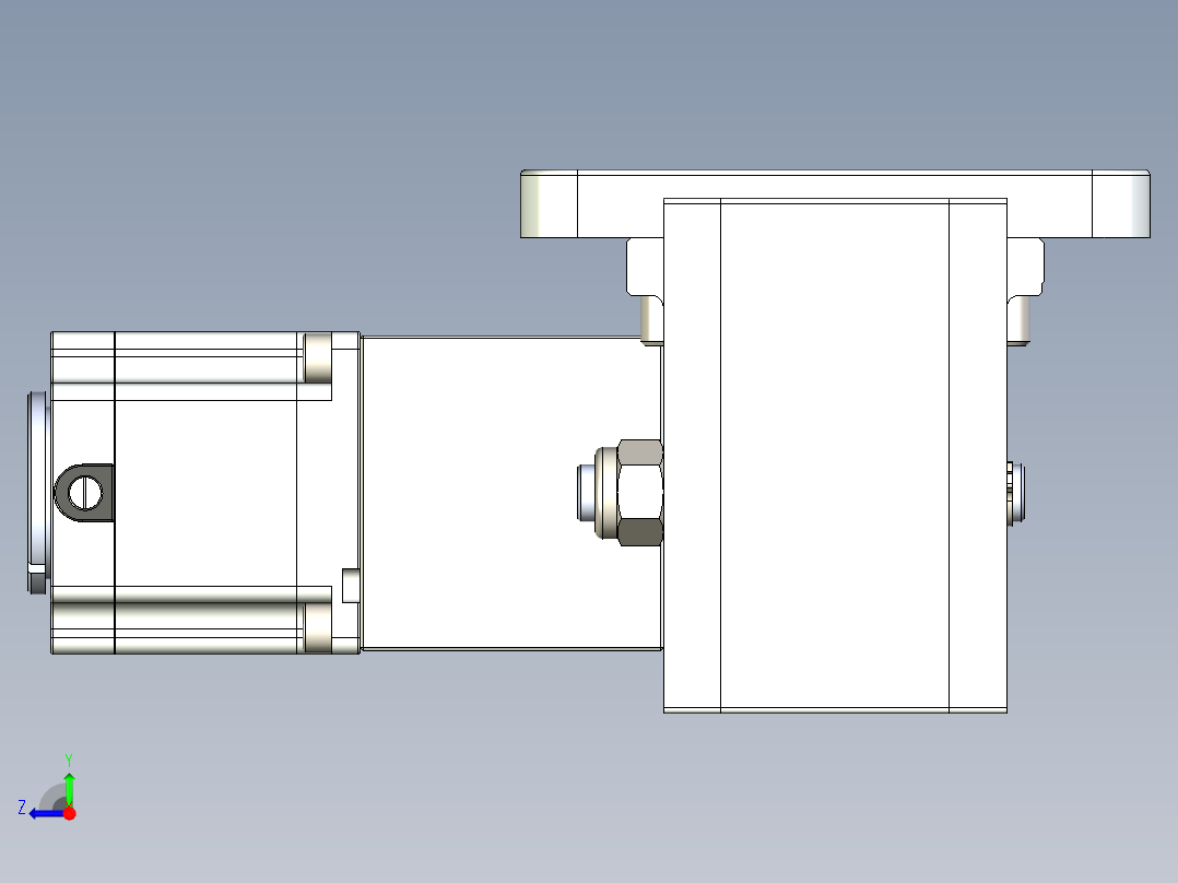 直线运动导轨右视图