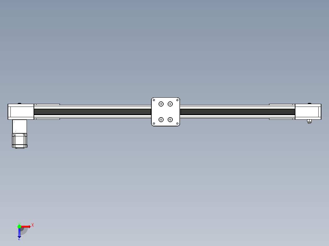 直线运动导轨俯视图
