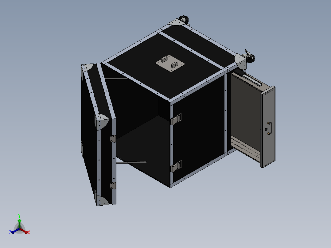 航空箱正等轴测图