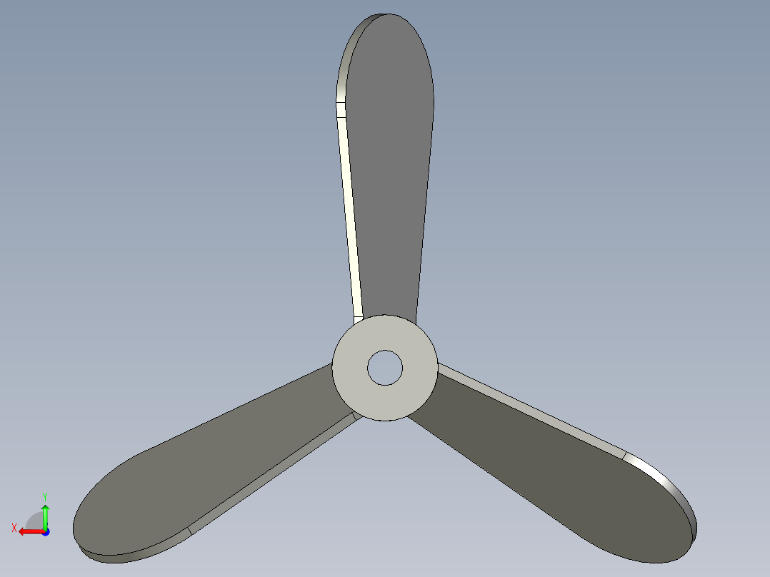 风扇叶片3D模型后视图
