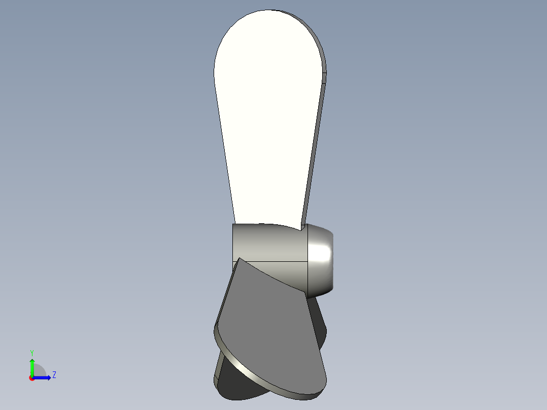 风扇叶片3D模型左视图