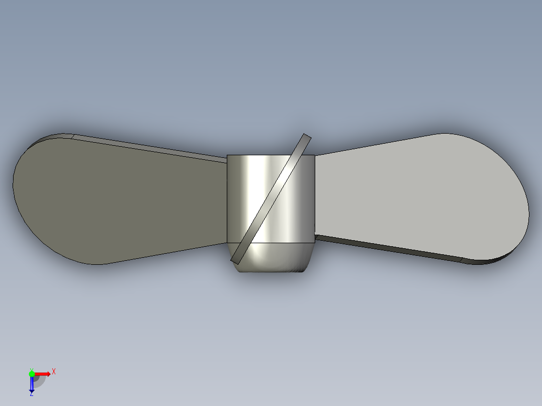 风扇叶片3D模型俯视图