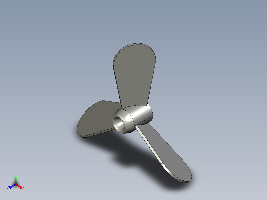 风扇叶片3D模型正等轴测图