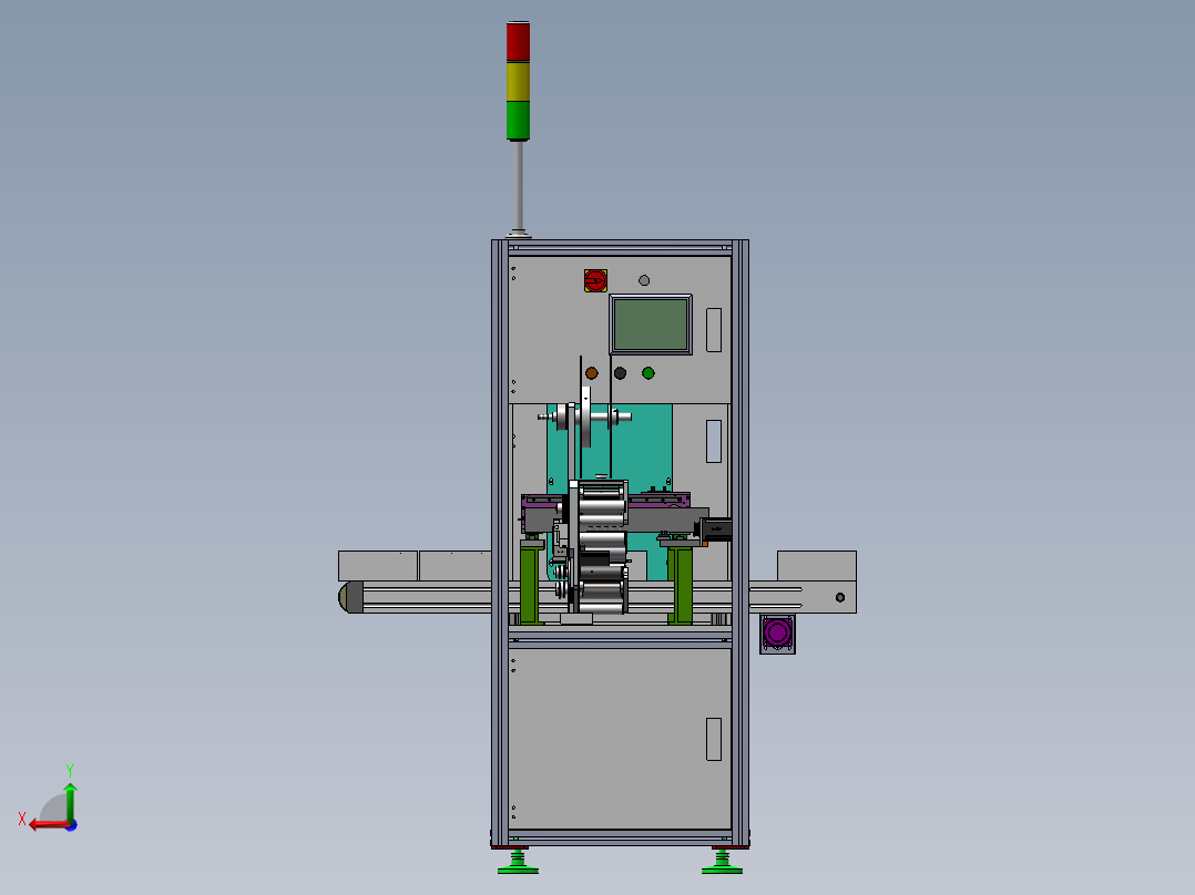 充电宝电池贴标机后视图