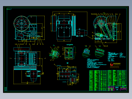PE600X900颚式破碎机总图