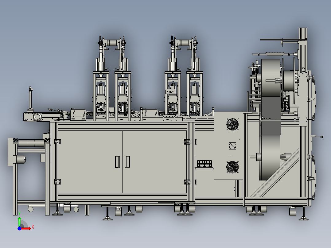 三代次口罩机前视图