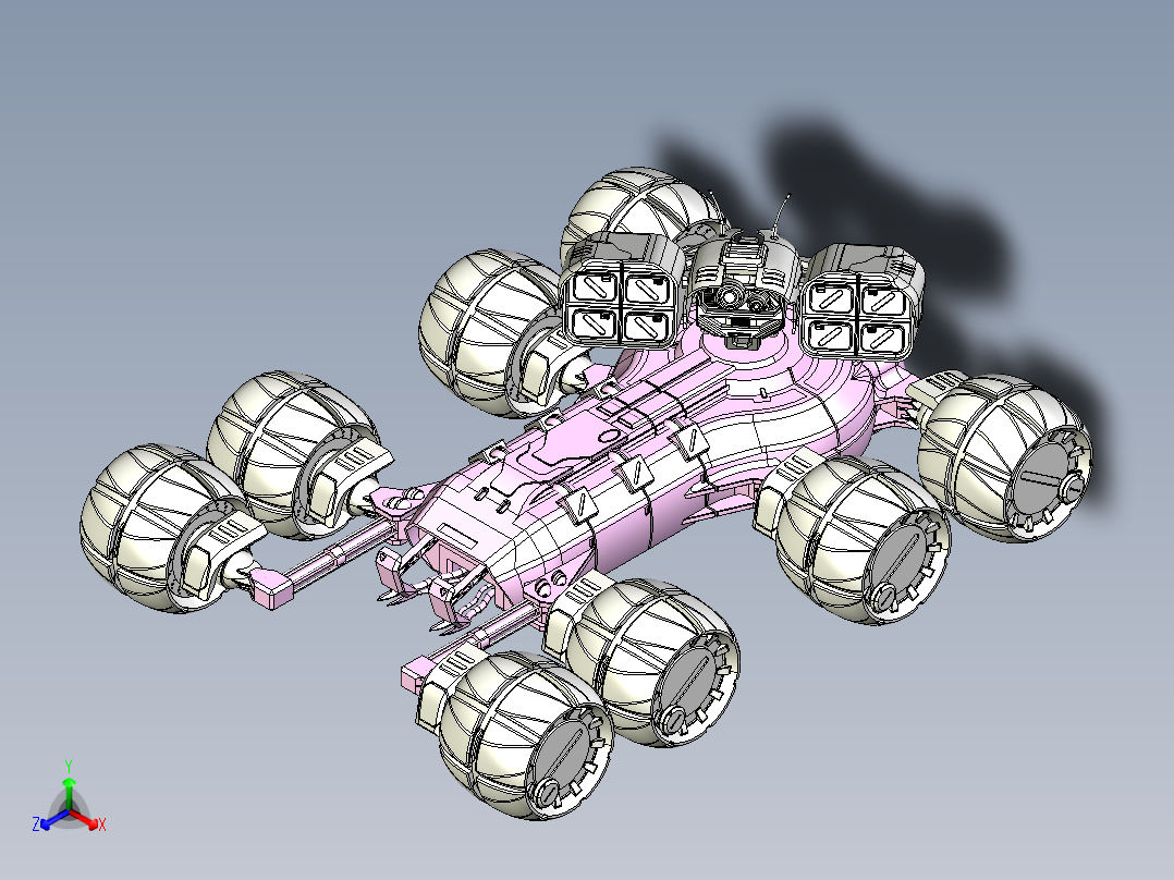 全轮驱动军用车正等轴测图