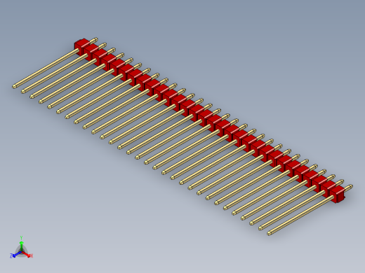 彩色公头100mil（2.54mm）系列-DS1021_red_1x30p_100mil_Type19_rev1.0