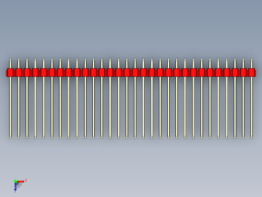 彩色公头100mil（2.54mm）系列-DS1021_red_1x30p_100mil_Type19_rev1.0俯视缩略图
