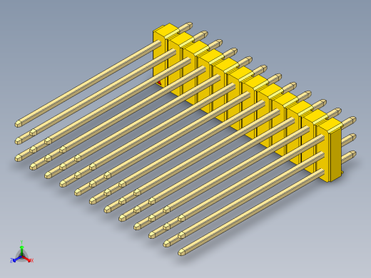 彩色公头100mil（2.54mm）系列-DS1021_yellow_3x12p_100mil_Type43_rev1.0