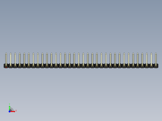 彩色公排针 100mil 2.54mm 系列-DS1022_black_34p_100mil_TypeU_rev1.0前视缩略图