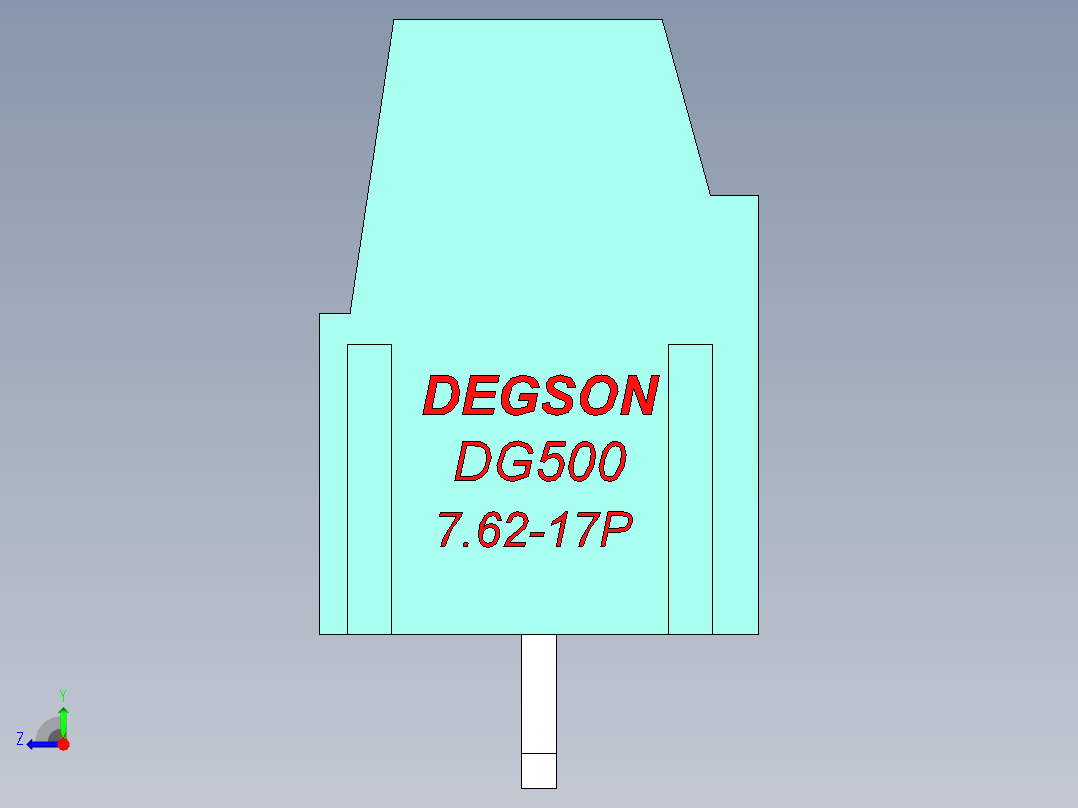 DEGSON DG500 系列 5.05.087.62mm 接线端子-DG500-7.62-17P-14-00AH右视图