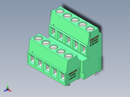 DEGSON DG500 系列 5.05.087.62mm 接线端子-DG500B-5.08-10P-14-00AH