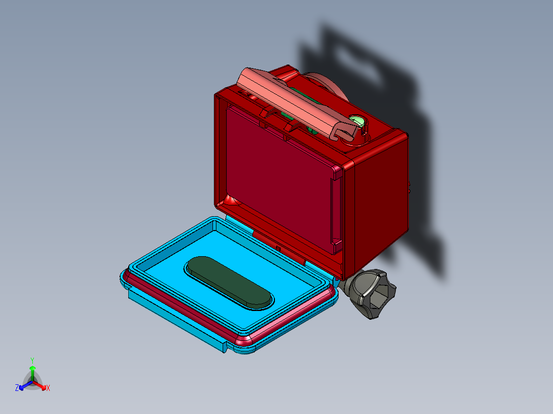 专业运动设计的高清GOPRO摄像机正等轴测图