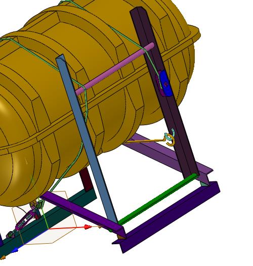 气胀式固定筏架