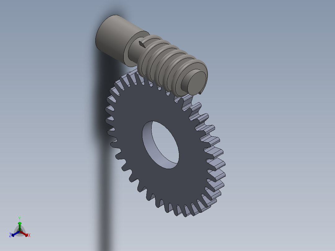 齿轮啮合 (140)正等轴测图
