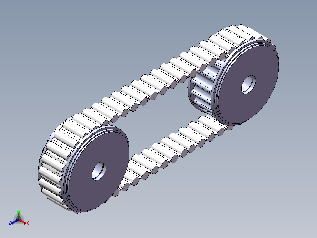履带加带轮加运动正等轴测图