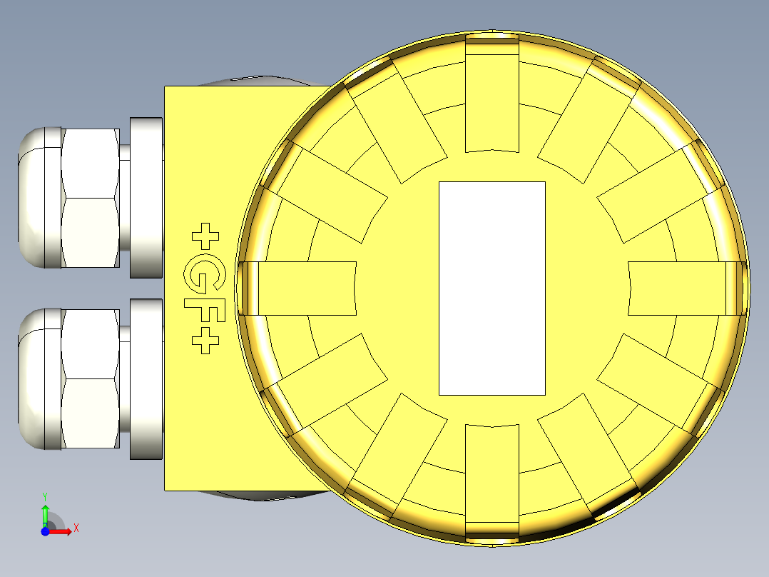 超声波设备H-125mm-4.92in-SS-PBT-ENCLOSURE-1-SPDT-RELAY-NPT-THREAD前视图