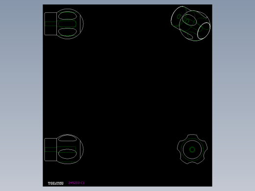人體工學球型把手(軟性塑膠)EBK-SOFT-2D多系列多零件图纸模型