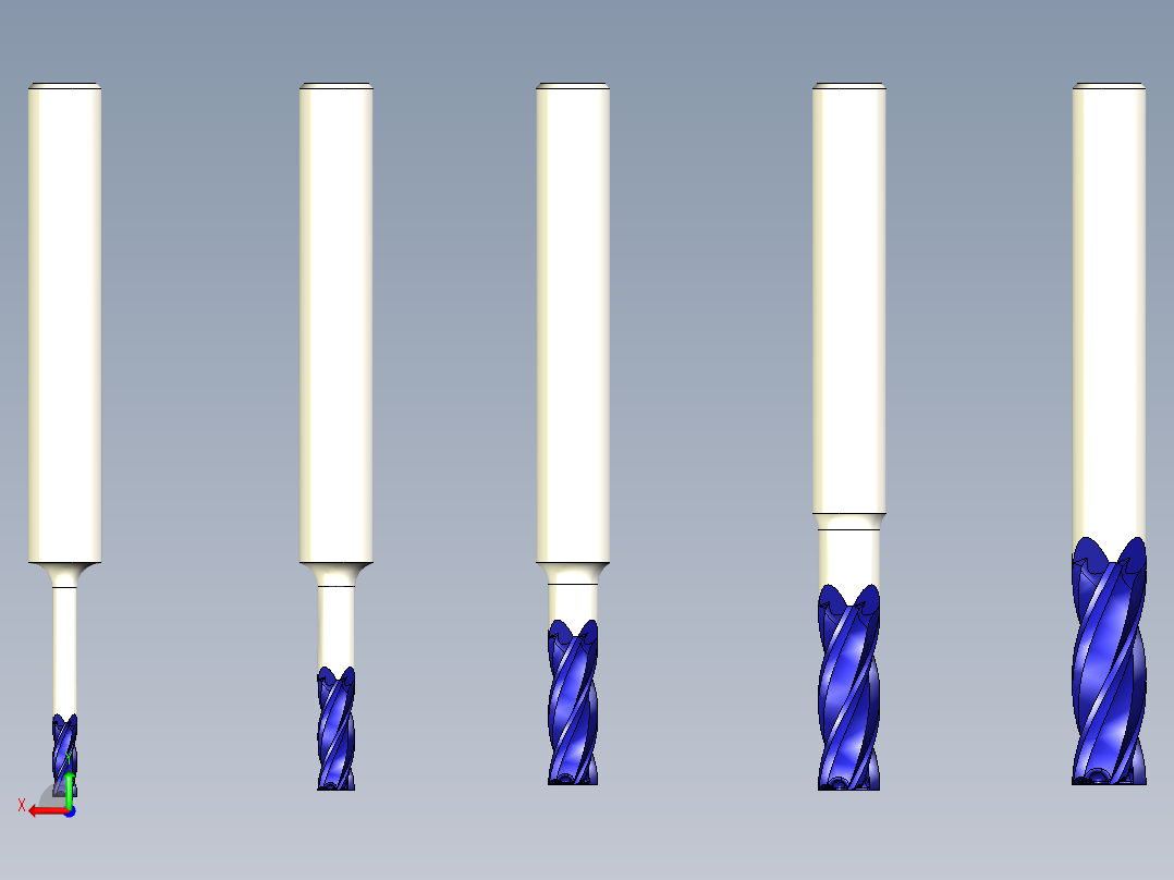 2-6mm小型CNC刀具系列后视图