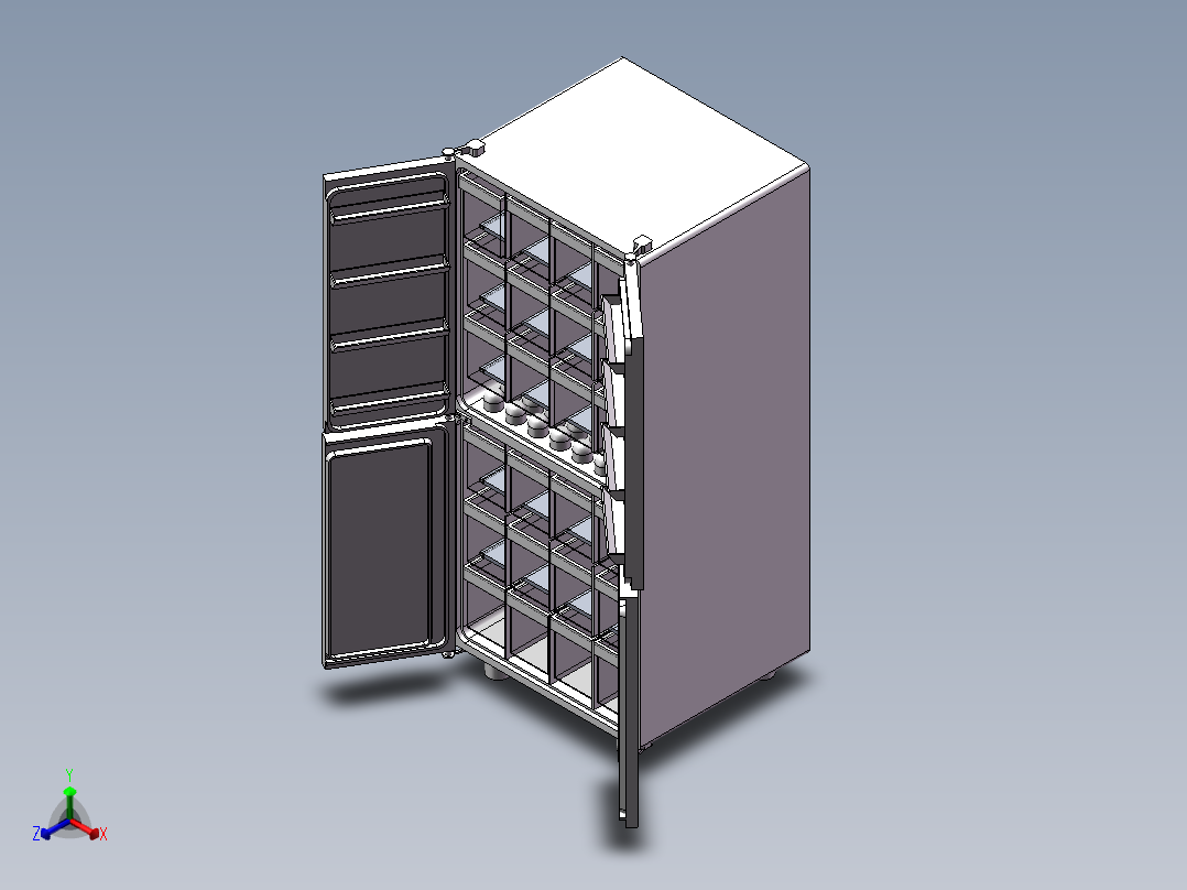 sw冰箱模型正等轴测图