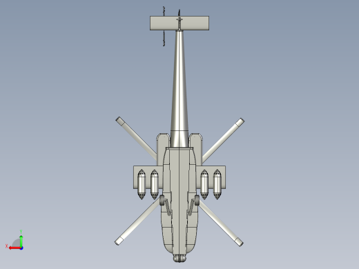 阿帕奇 64-AH 直升机---格式为：STP后视缩略图