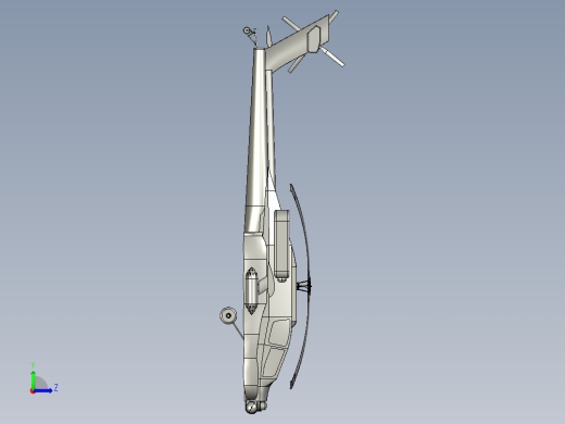 阿帕奇 64-AH 直升机---格式为：STP左视缩略图