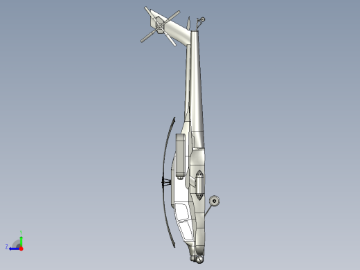 阿帕奇 64-AH 直升机---格式为：STP右视缩略图
