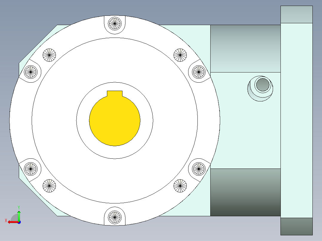直齿孔ZPLE160-L1 35-114.3-200-M12.stp后视图