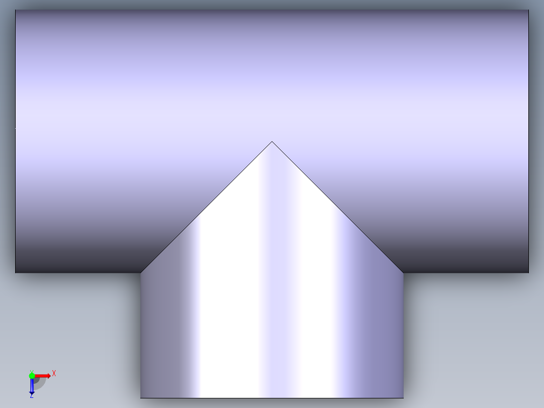 [PVCxPVC] 三通Tee俯视图