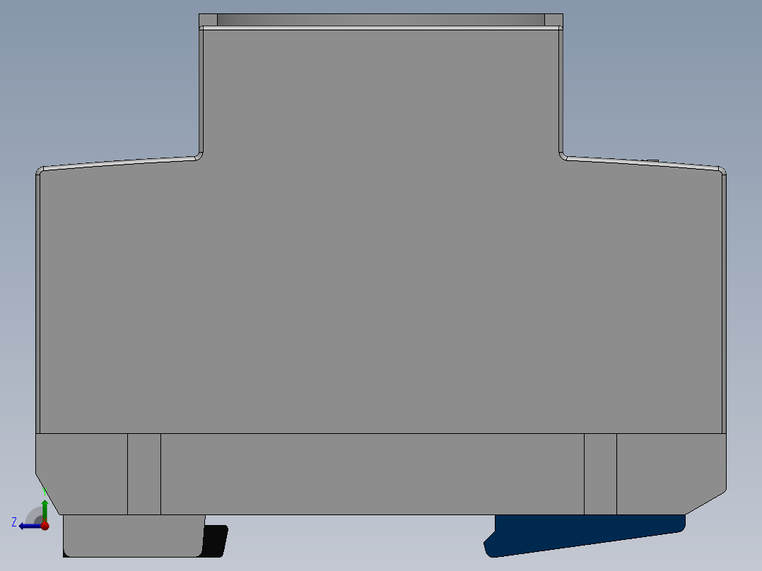 插座DIN导轨右视图