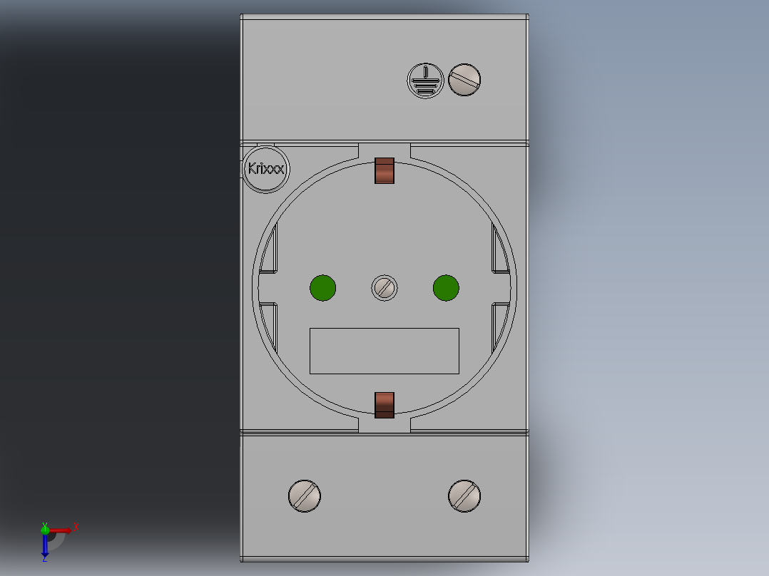 插座DIN导轨俯视图