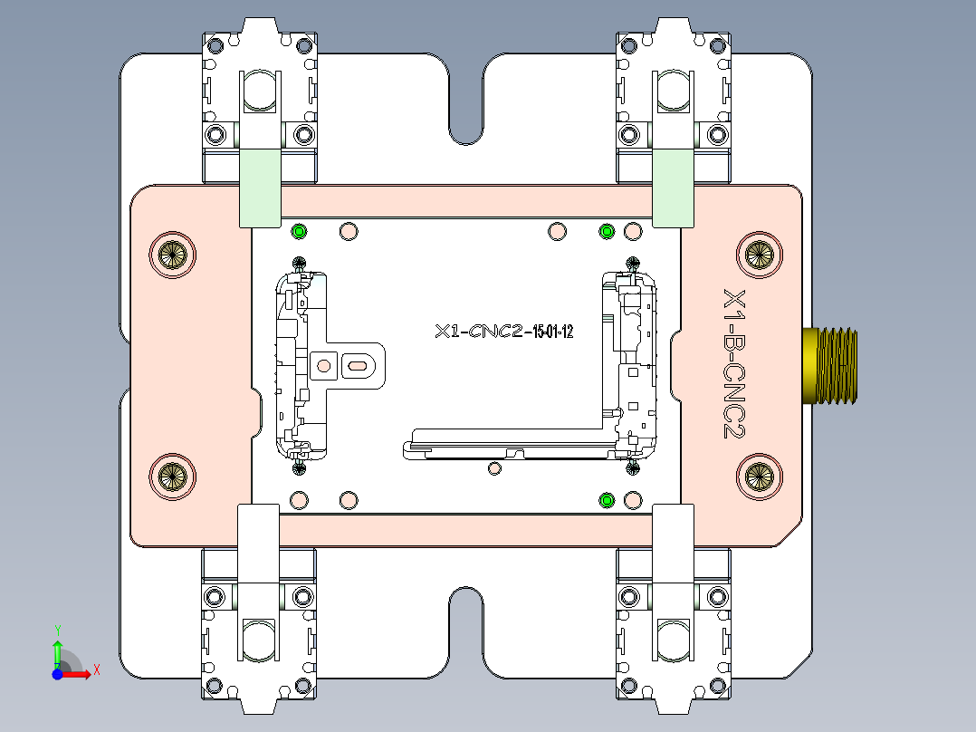 X1-笔记本CNC工装夹具三维模型CNC2-0313前视图