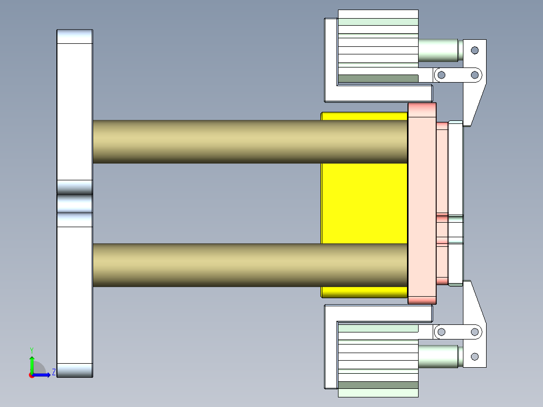 X1-笔记本CNC工装夹具三维模型CNC2-0313左视图