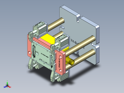 X1-笔记本CNC工装夹具三维模型CNC2-0313正等轴测缩略图
