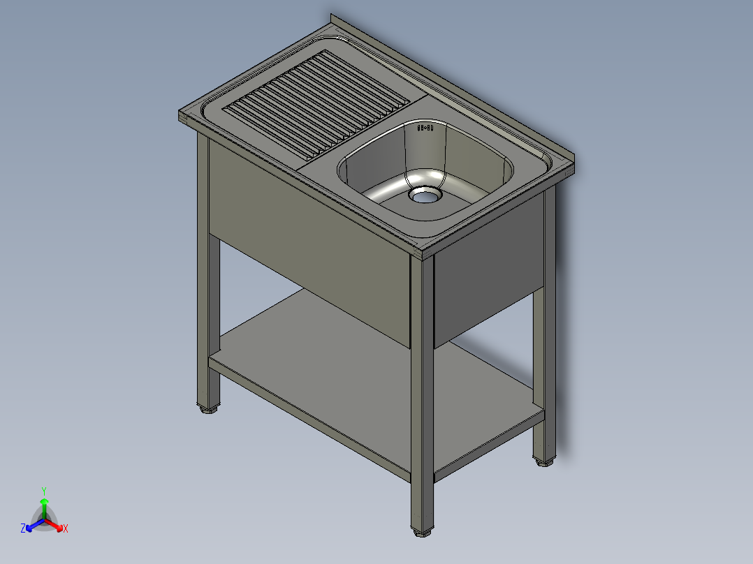 水槽、不锈钢水槽(98)主视图
