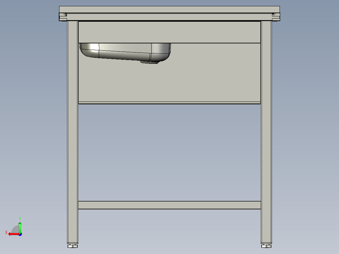 水槽、不锈钢水槽(98)后视图