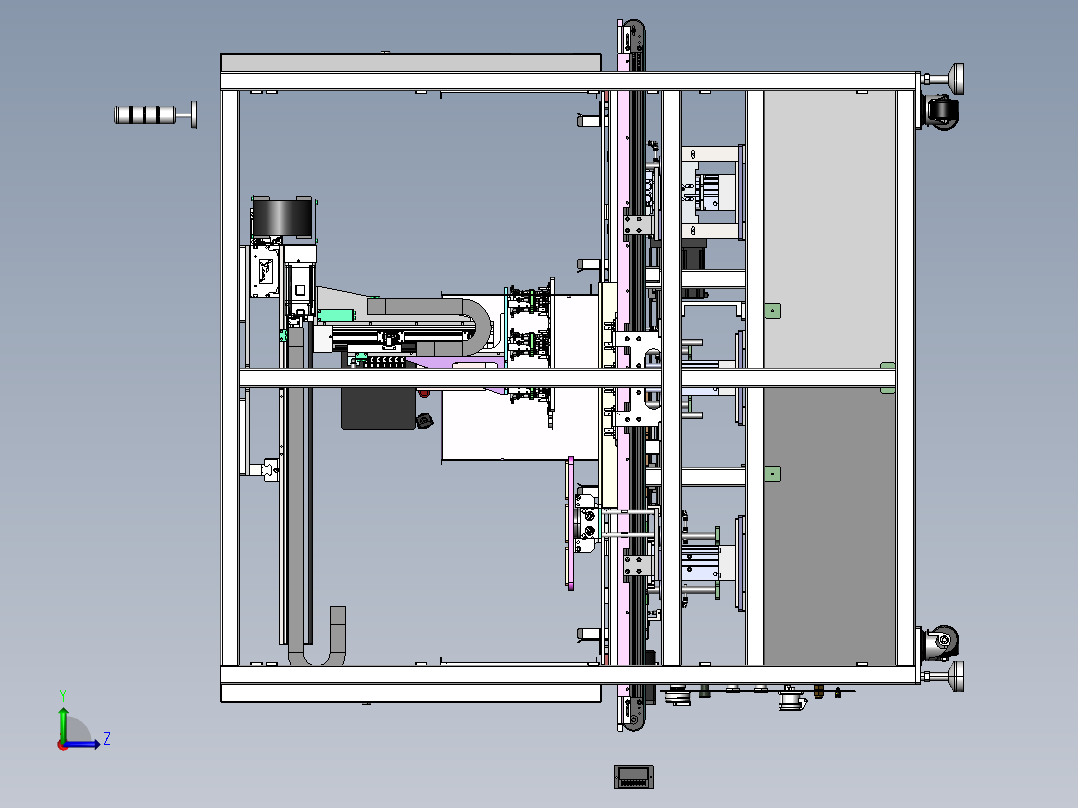 同轴线收料机sw20可编辑左视图