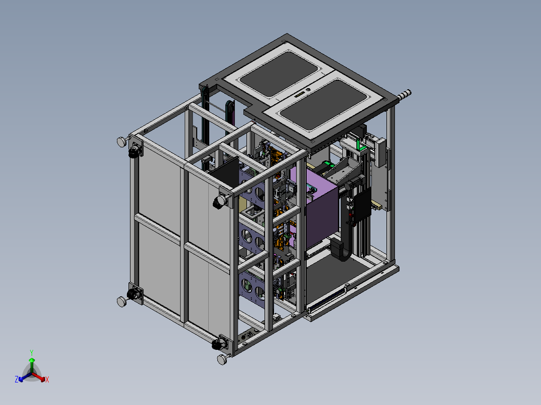 同轴线收料机sw20可编辑正等轴测图
