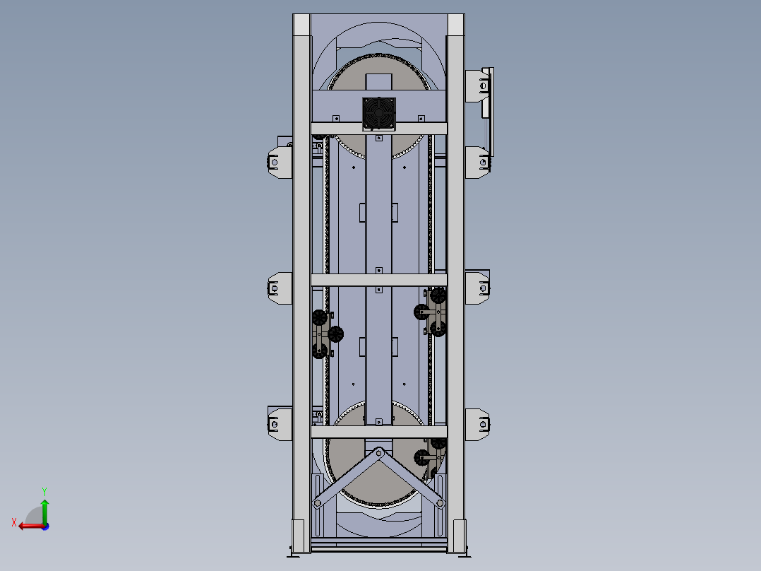 垂直循环升降机sw17后视图