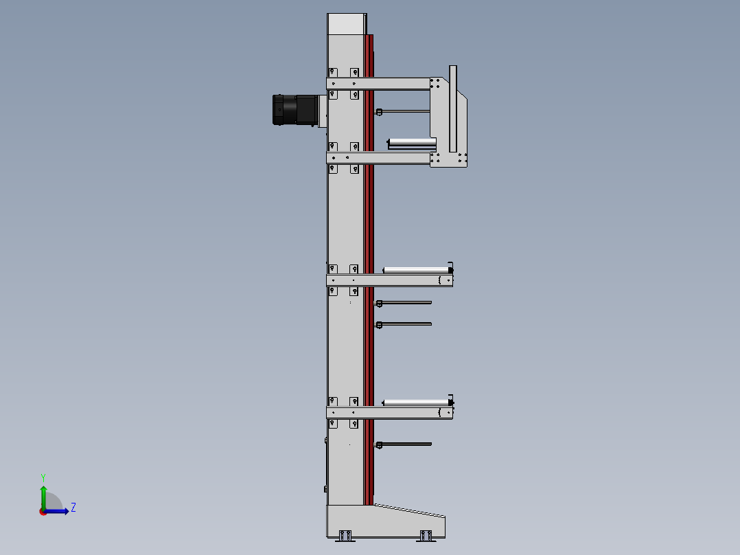 垂直循环升降机sw17左视图