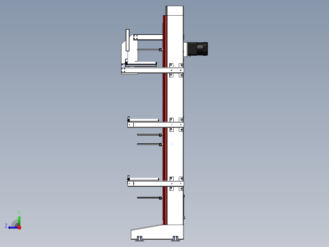 垂直循环升降机sw17右视图