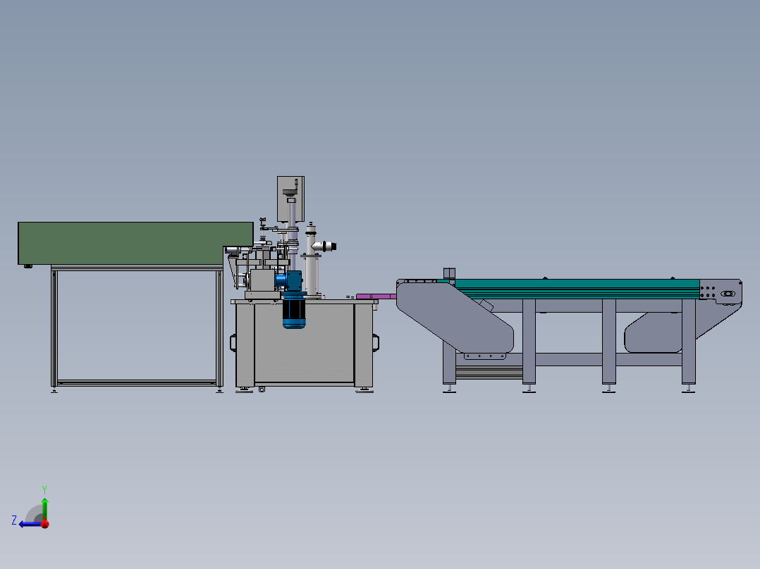 倍力气缸组装生产线sw17可编辑右视图