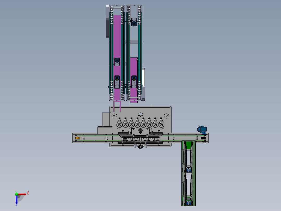 倍力气缸组装生产线sw17可编辑俯视图