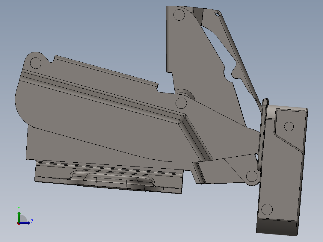 铰链、-铰链concealed-hinge-1左视图
